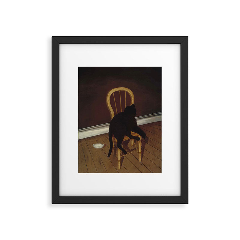 Black Cat on a Chair - Andrew L. von Wittkamp 1850-1875 Framed Art Print Gallery Image 4