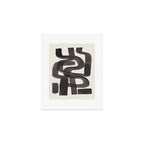 Black Ink Paint Brush Strokes Wiggles Mid Century Modern Art Print Gallery Image 1
