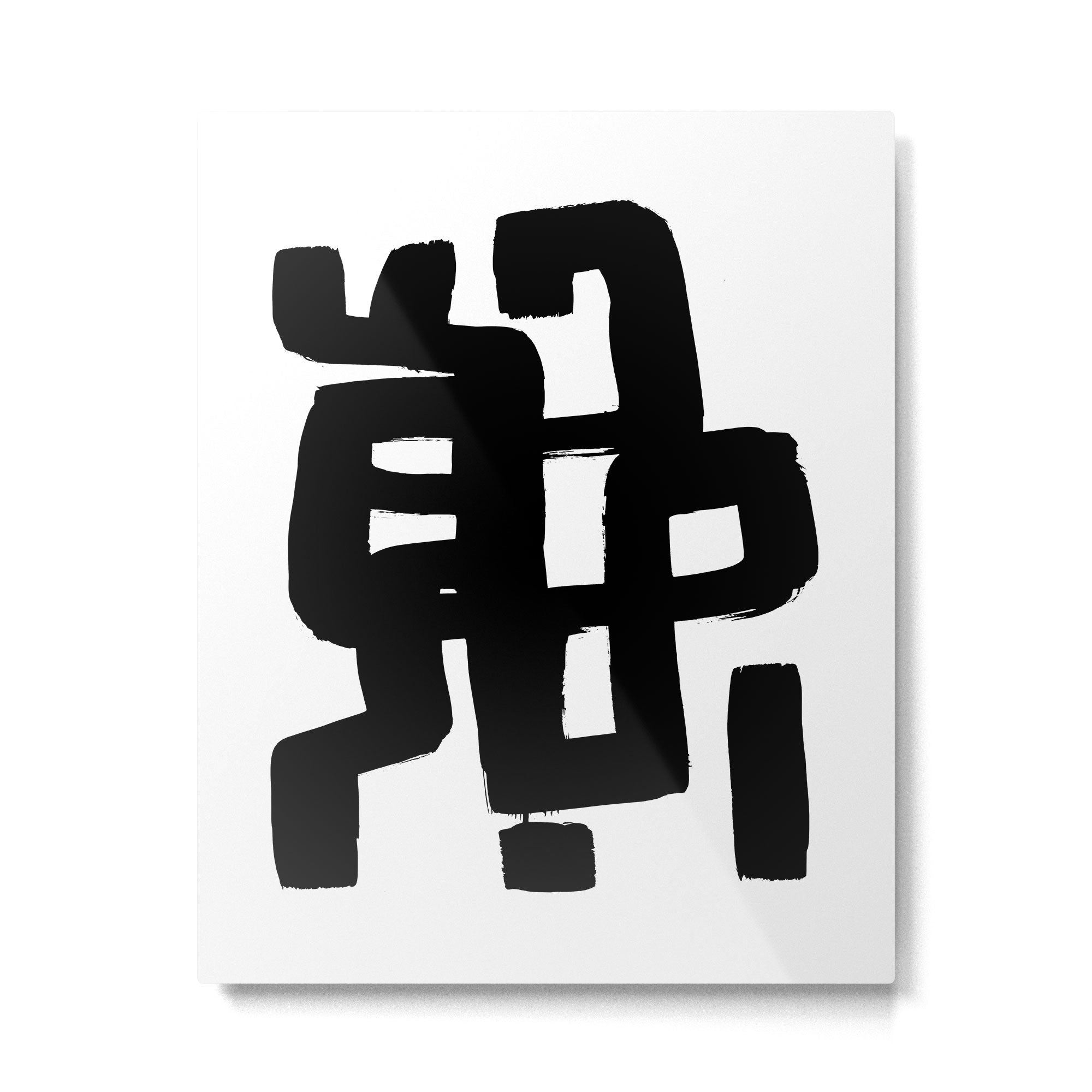 Black Signature White Background Metal Print Gallery Image 4