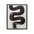 Black & White Minimalist Abstract Shapes Patterns Black Ink Painting Framed Canvas Print Gallery Image 6