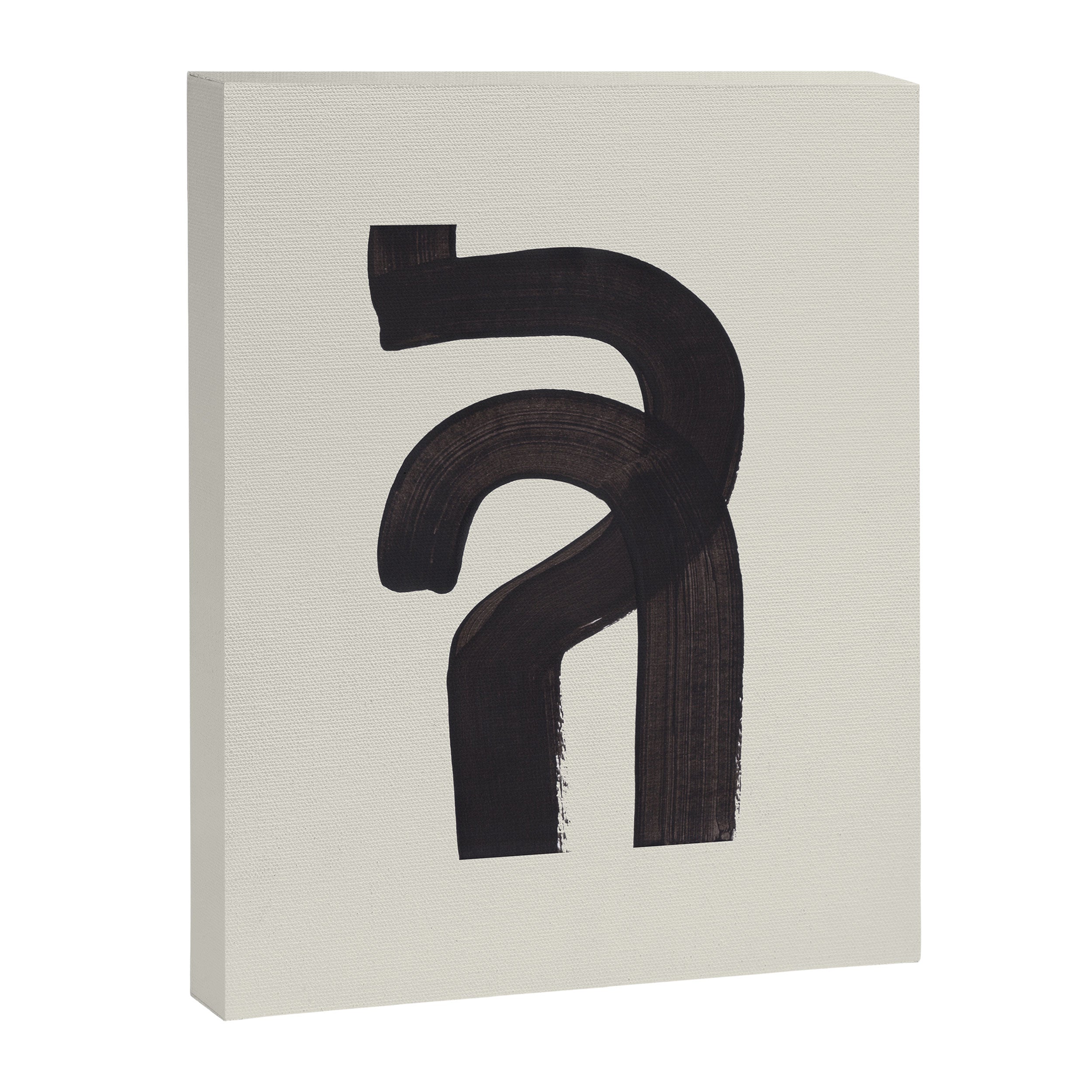 Black & White Minimalist Abstract Shapes Patterns Black Ink Painting Canvas Print Gallery Image 6