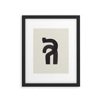 Black & White Minimalist Abstract Shapes Patterns Black Ink Painting Framed Art Print Gallery Image 5