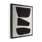 Black & White Minimalist Abstract Shapes Patterns Black Ink Painting Framed Canvas Print Gallery Image 2