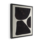 Black & White Minimalist Abstract Shapes Patterns Black Ink Painting Framed Canvas Print Gallery Image 2