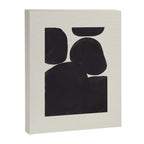 Black & White Minimalist Abstract Shapes Patterns Black Ink Painting Canvas Print Gallery Image 6