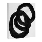 Black & White Minimalist Ink Tribal Mid Century Pattern Dark Painting Pattern Canvas Print Gallery Image 6