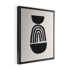 Black & White Minimalist Mid Century Paper collage Funky Black Ink Tribal Geometric by Ejaaz Haniff Framed Canvas Print Gallery Image 2