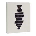 Black & White Minimalist Mid Century Paper collage Funky Black Ink Tribal Geometric by Ejaaz Haniff Canvas Print Gallery Image 6