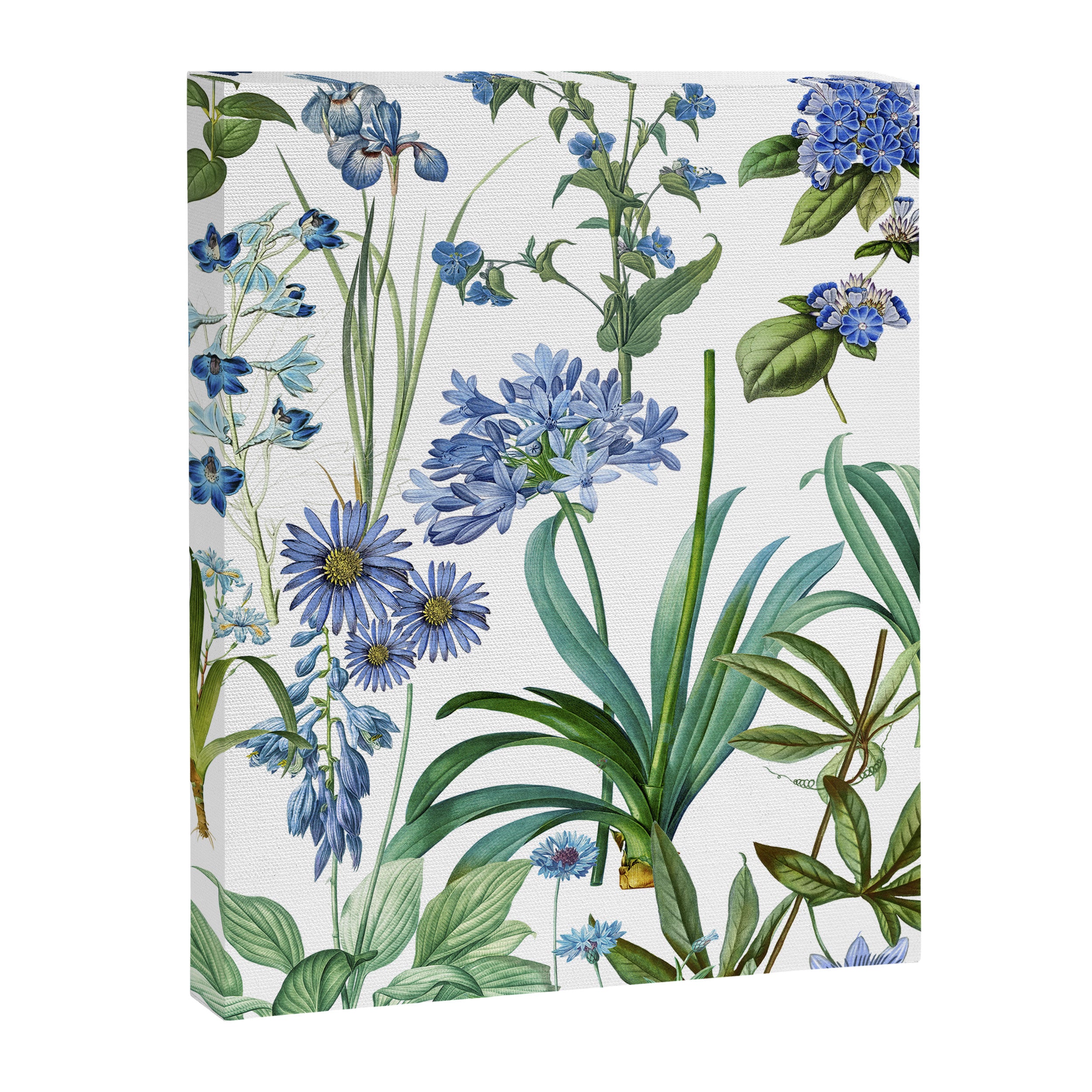 Blue Botanical Floral Canvas Print Gallery Image 6