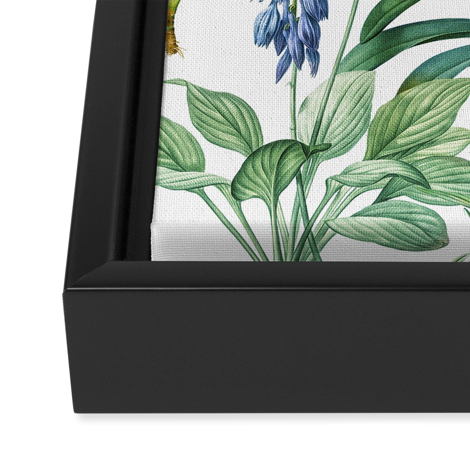 Blue Botanical Floral Framed Canvas Print Gallery Image 3