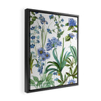 Blue Botanical Floral Framed Canvas Print Gallery Image 2
