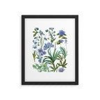 Blue Botanical Floral Framed Art Print Gallery Image 5