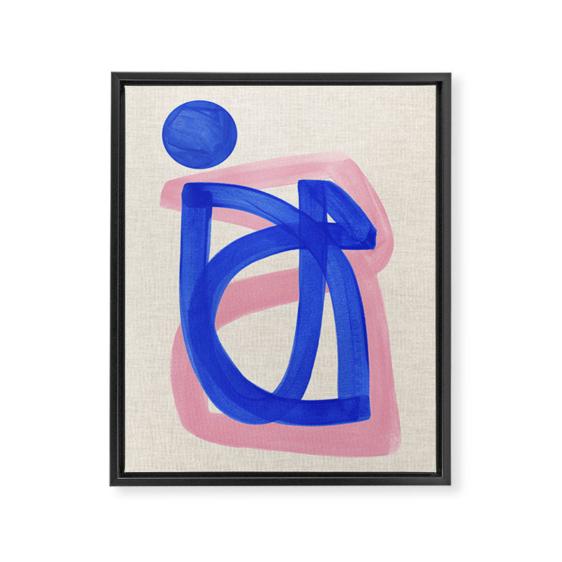Blue Bow Framed Canvas Print Gallery Image 6