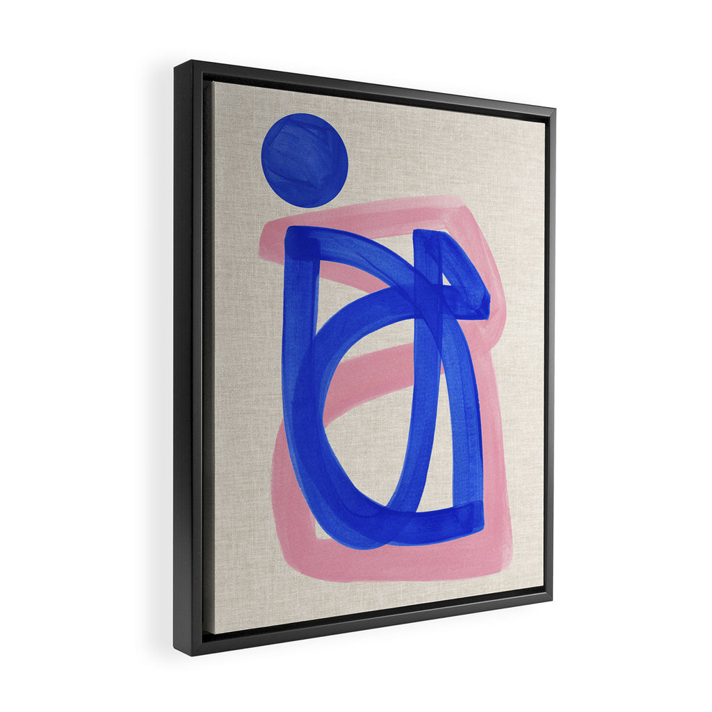 Blue Bow Framed Canvas Print Gallery Image 2