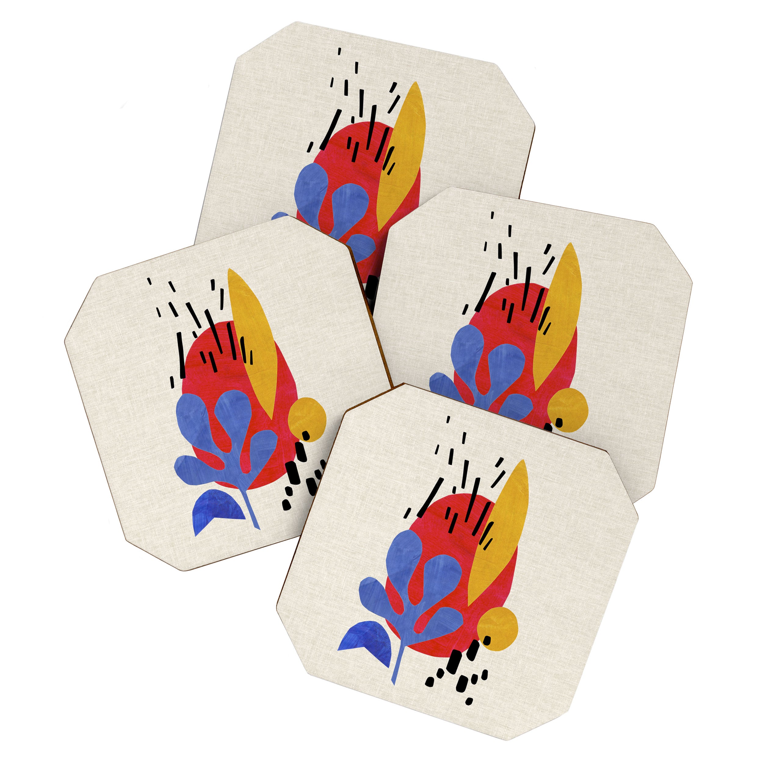 Blue Leaf Willow Coaster Gallery Image 1