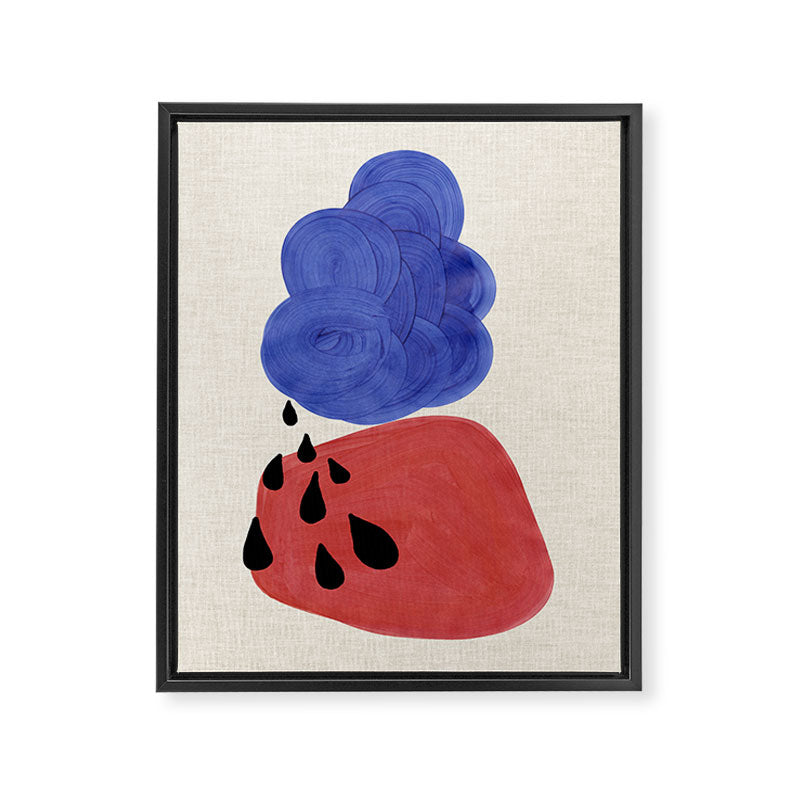 Blue Rain Clouds Framed Canvas Print Gallery Image 6
