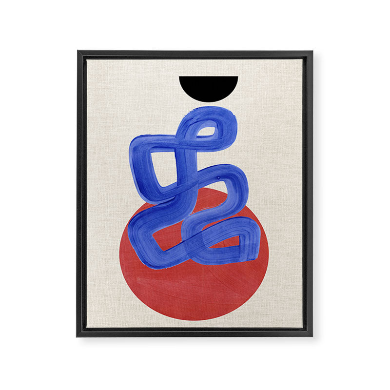 Blue Spiral Eclipse Framed Canvas Print Gallery Image 6