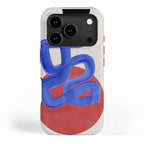 Blue Spiral Eclipse iPhone Case Gallery Image 1