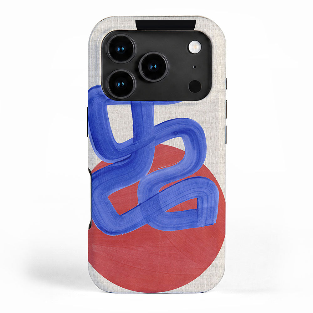 Blue Spiral Eclipse iPhone Case Gallery Image 1