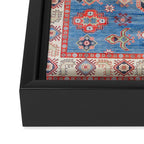 Blue Starblaze Handmade Kazak Rug Framed Canvas Print Gallery Image 3