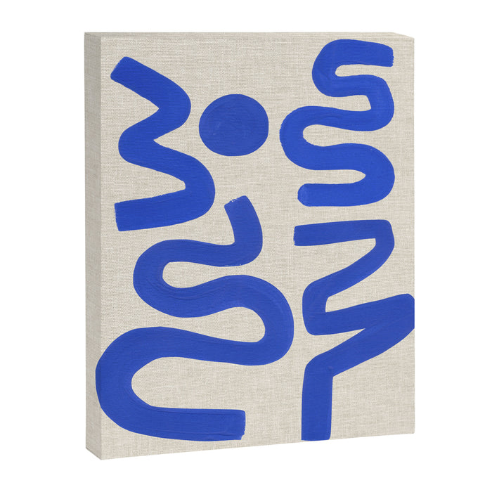 Blue Zig Wiggles Canvas Print Gallery Image 1