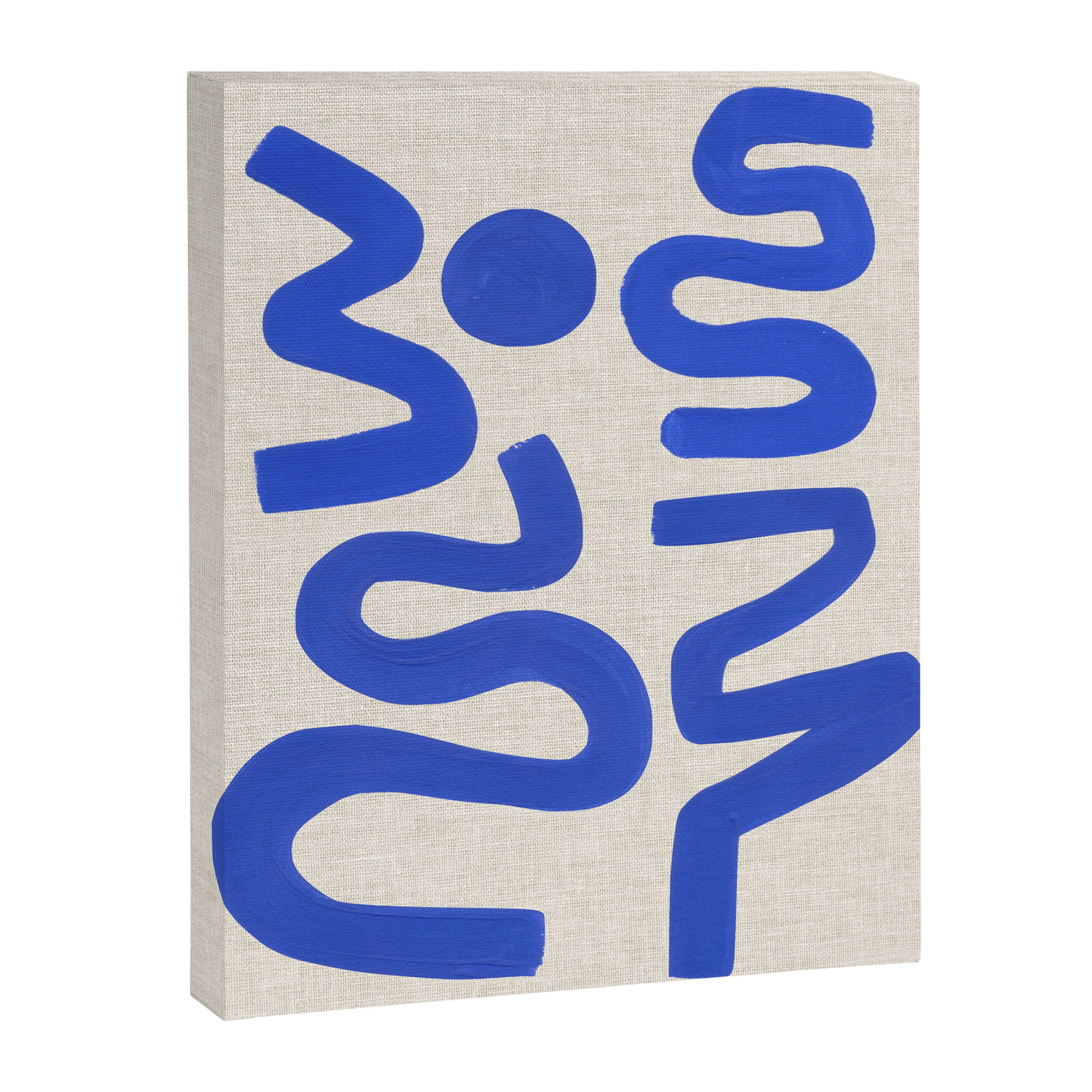 Blue Zig Wiggles Canvas Print Gallery Image 6