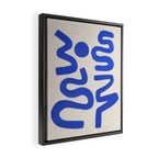 Blue Zig Wiggles Framed Canvas Print Gallery Image 2