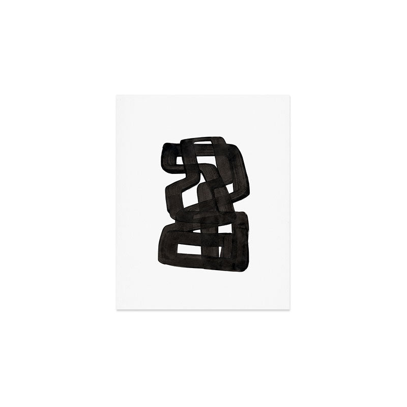 'Boulder' Mid Century Modern Fun Abstract Shapes  Art Print Gallery Image 1