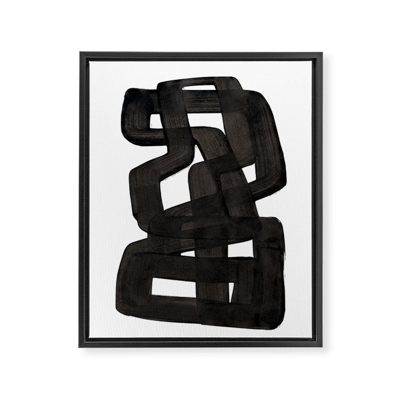 'Boulder' Mid Century Modern Fun Abstract Shapes  Framed Canvas Print Gallery Image 6