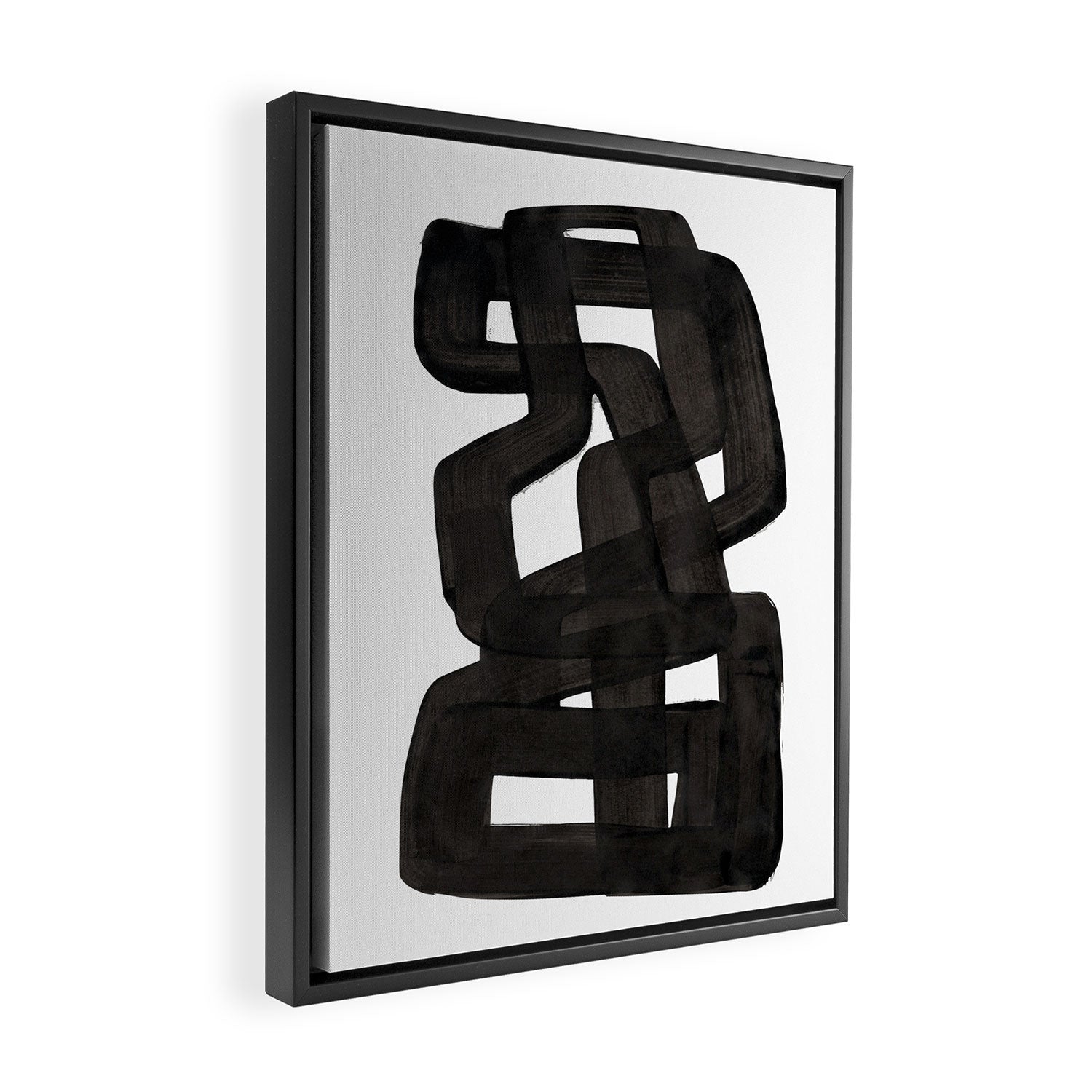 'Boulder' Mid Century Modern Fun Abstract Shapes  Framed Canvas Print Gallery Image 2