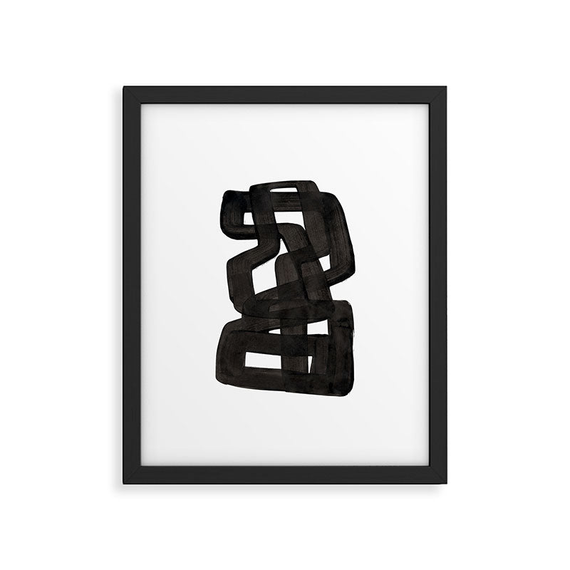 'Boulder' Mid Century Modern Fun Abstract Shapes  Framed Art Print Gallery Image 4