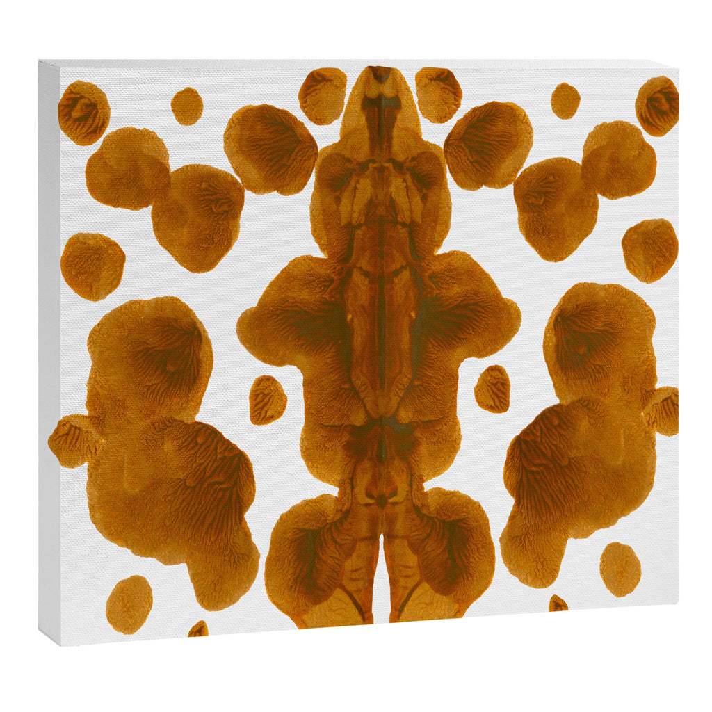 Brown Ocher Inkblot Pattern Canvas Print Gallery Image 12