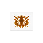 Brown Ocher Inkblot Pattern Art Print Gallery Image 1