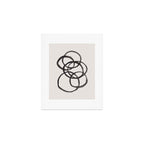 Bubble Rings Minimalist Modern Mid Century Black Ink Spirals Funky Nesting Rings Art Print Gallery Image 1