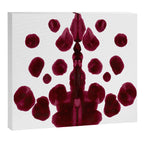 Burgundy Inkblot Pattern Rorschach Test Canvas Print Gallery Image 12