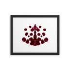 Burgundy Inkblot Pattern Rorschach Test Framed Art Print Gallery Image 5