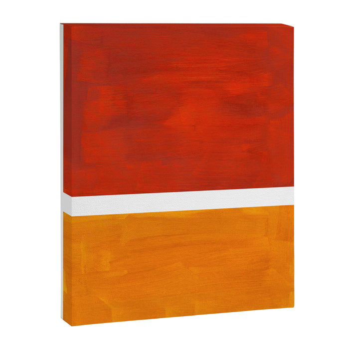 Burnt Orange Yellow Ochre Mid Century Modern Abstract Minimalist Rothko Color Field Squares Canvas Print Gallery Image 1
