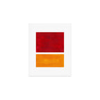 Burnt Red Yellow Ochre Mid Century Modern Abstract Minimalist Rothko Color Field Squares Art Print Gallery Image 1