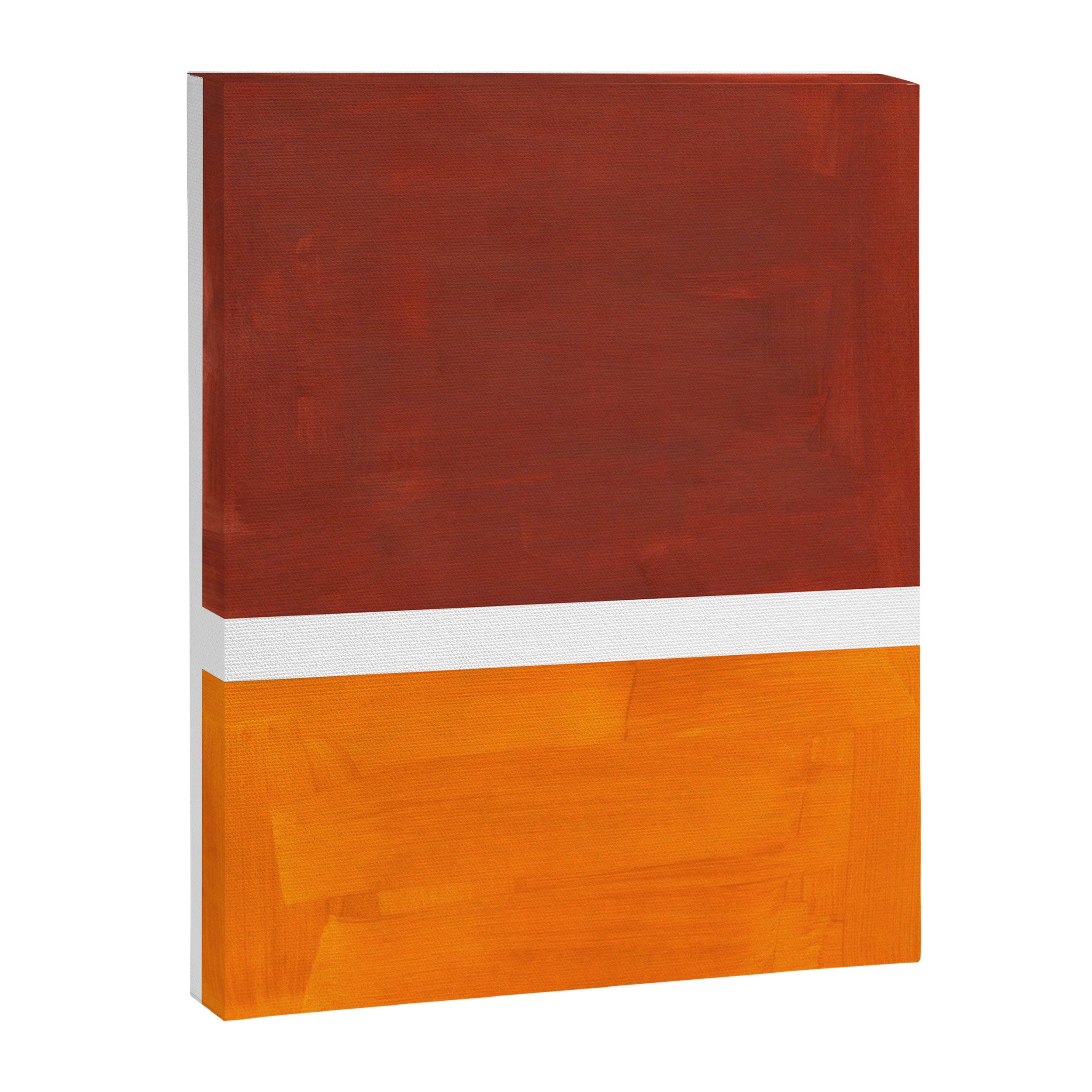 Burnt Sienna Yellow Ochre Rothko Minimalist Mid Century Abstract Color Field Squares Canvas Print Gallery Image 6