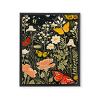 Butterfly Night Garden Framed Canvas Print Gallery Image 6