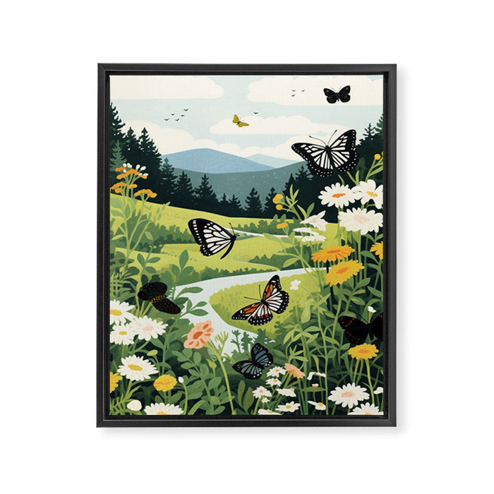 Butterfly Path Framed Canvas Print Gallery Image 1