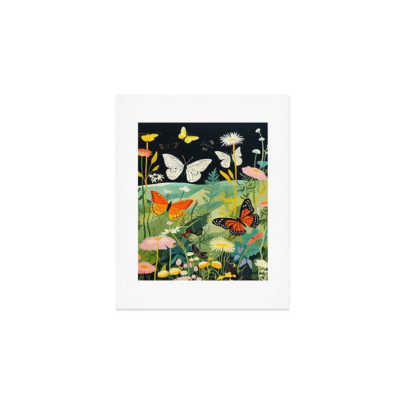 Butterfly Rolling Hills Paradise Art Print Gallery Image 1