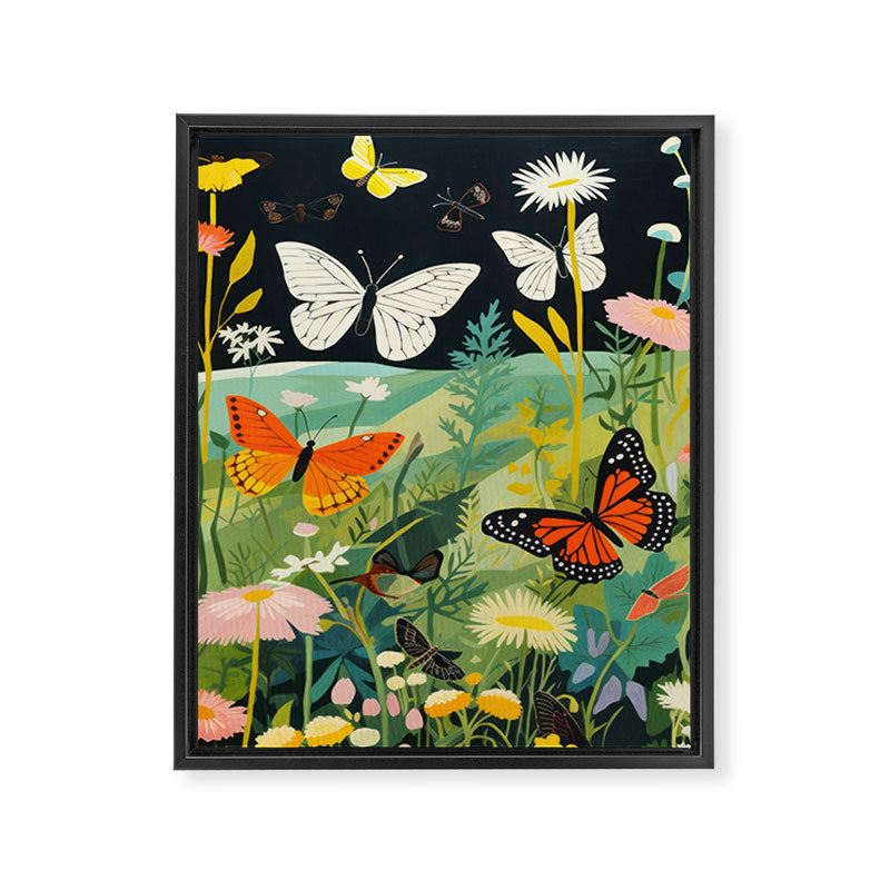 Butterfly Rolling Hills Paradise Framed Canvas Print Gallery Image 6
