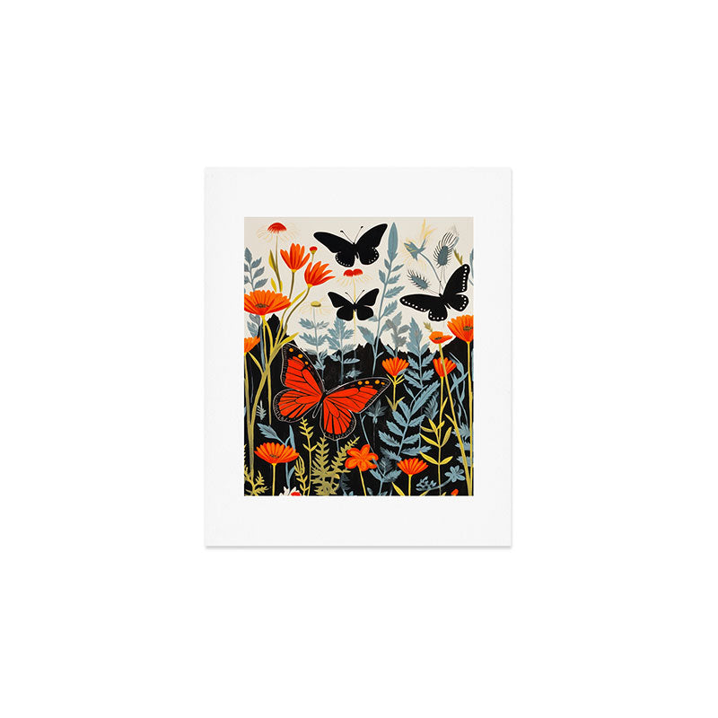 Butterfly Spring Garden Art Print Gallery Image 1