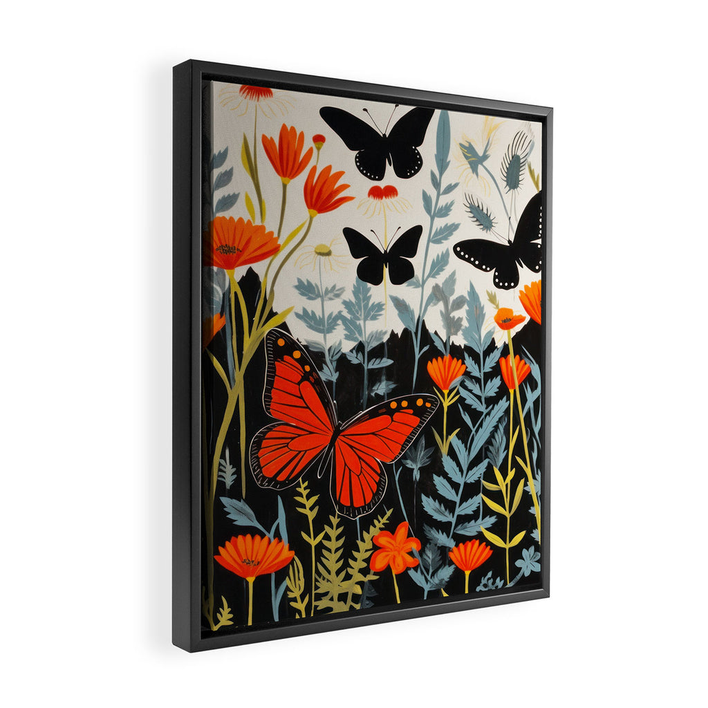 Butterfly Spring Garden Framed Canvas Print Gallery Image 2