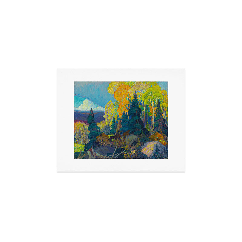 Canadian Landscape Franklin Carmichael Art Nouveau Post-Impressionism Autumn Hillside Art Print Gallery Image 1