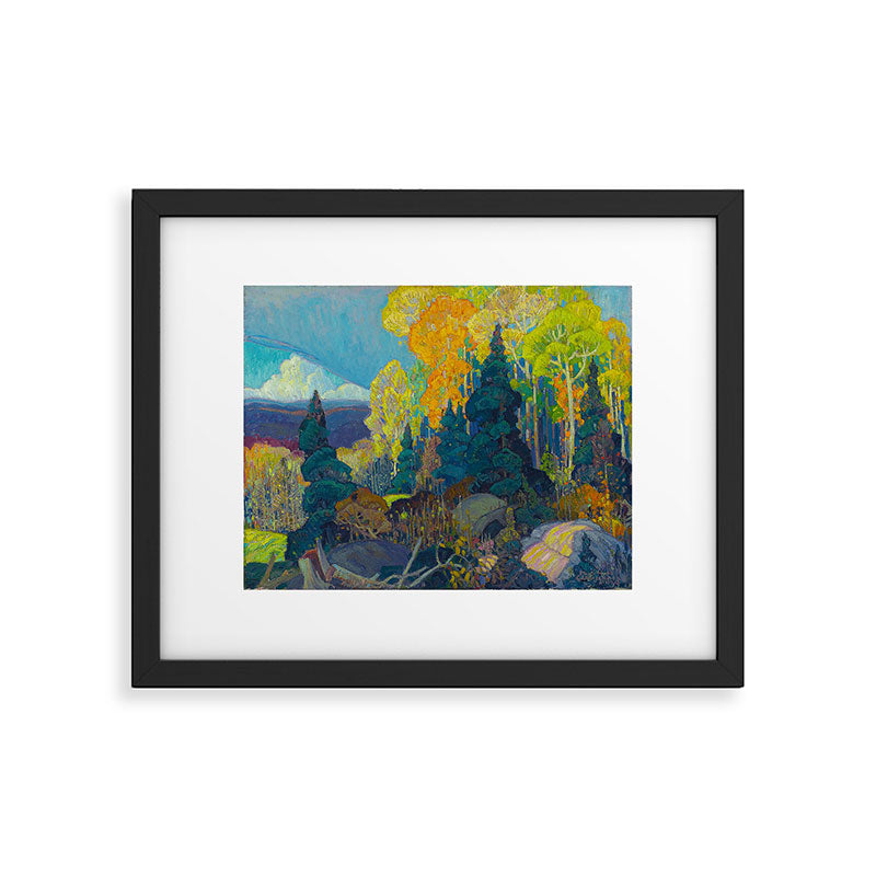 Canadian Landscape Franklin Carmichael Art Nouveau Post-Impressionism Autumn Hillside Framed Art Print Gallery Image 5