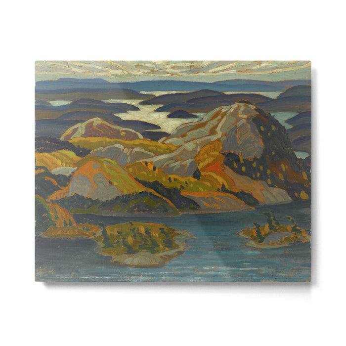 Canadian Landscape Oil Painting Franklin Carmichael Art Nouveau Post-Impressionism Grace Lake 1931 Metal Print Gallery Image 1