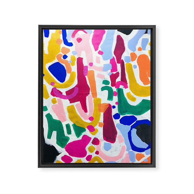 Candy In The Milky Way Galaxy 2 Original Painting by Ejaaz Haniff Acrylic Painting Abstract Art Shapes Pattern Fun Colorful Shapes Framed Canvas Print Gallery Image 6