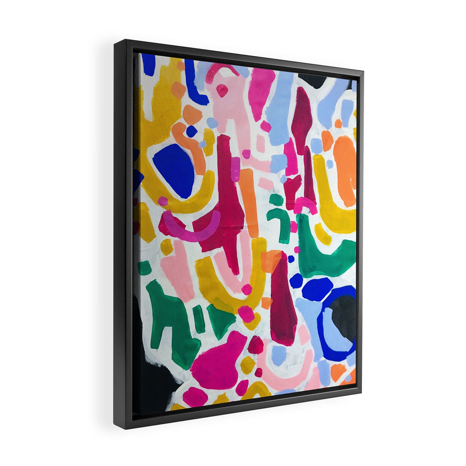 Candy In The Milky Way Galaxy 2 Original Painting by Ejaaz Haniff Acrylic Painting Abstract Art Shapes Pattern Fun Colorful Shapes Framed Canvas Print Gallery Image 2
